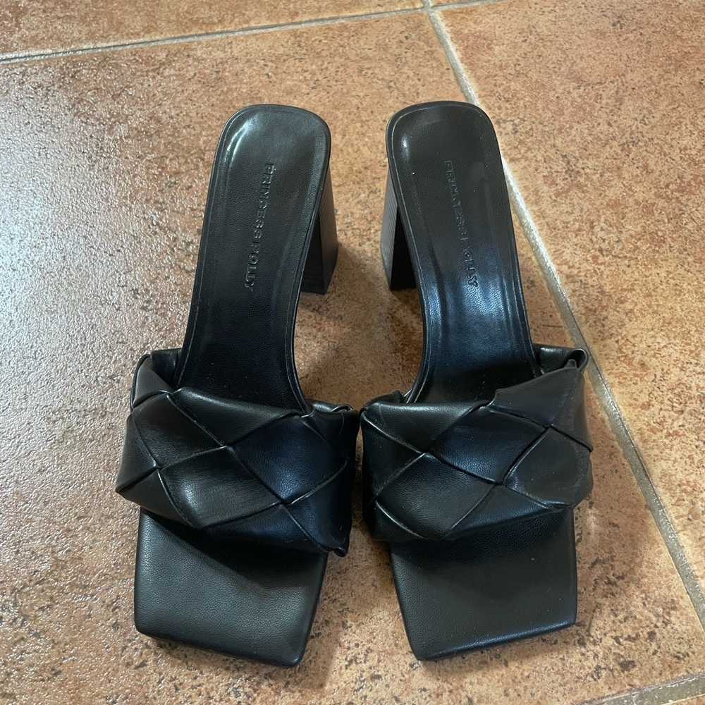 princess polly bisou woven heels